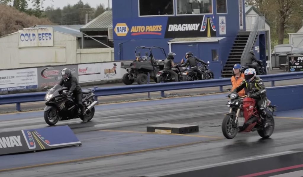stock electric motorcycle chastised for being ‘too fast’ on race track