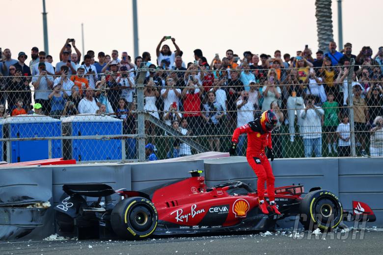 f1 abu dhabi gp: charles leclerc tops second practice truncated by crashes for carlos sainz and nico hulkenberg