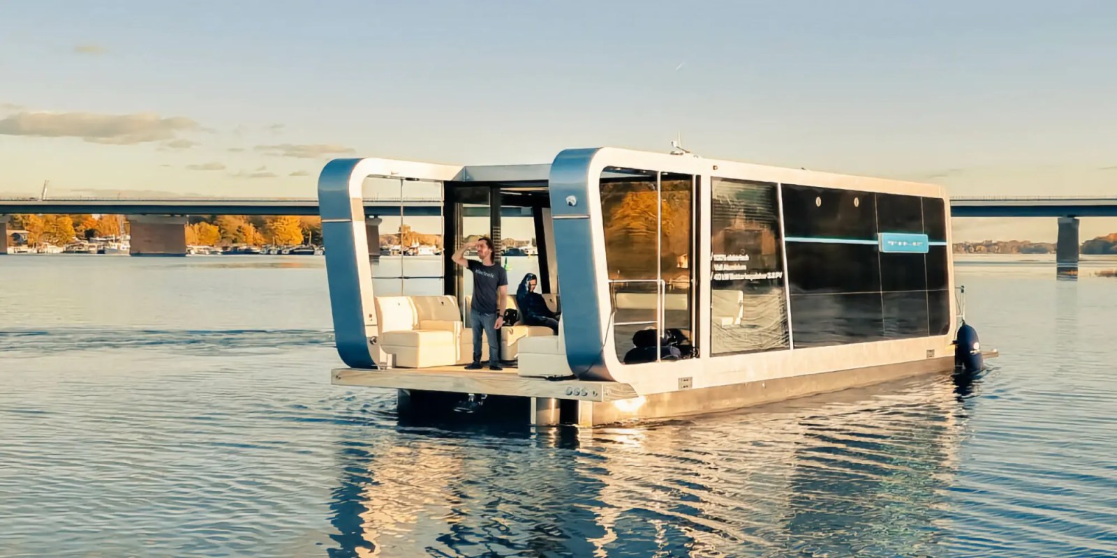 this solar-powered electric houseboat from china could be your home on the water