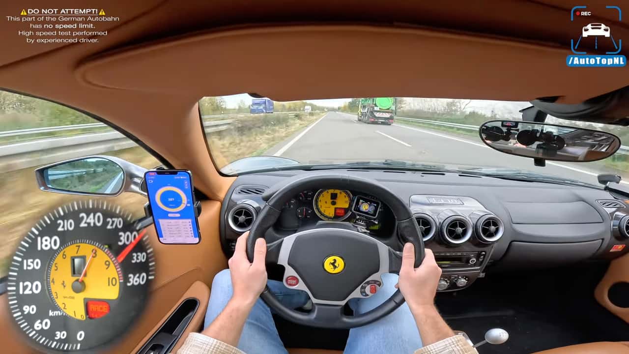Ferrari F430 on the Autobahn