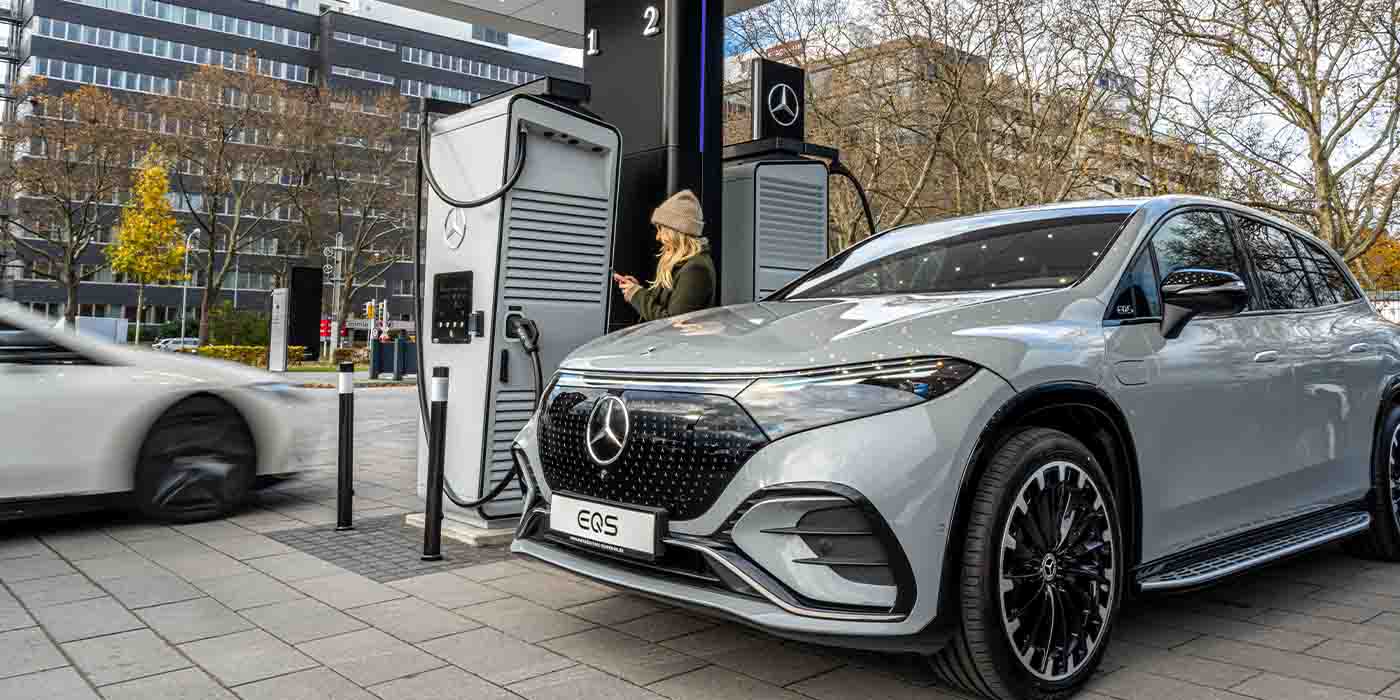 mercedes-benz opens its first branded charging hub in europe, but with slower rates than us