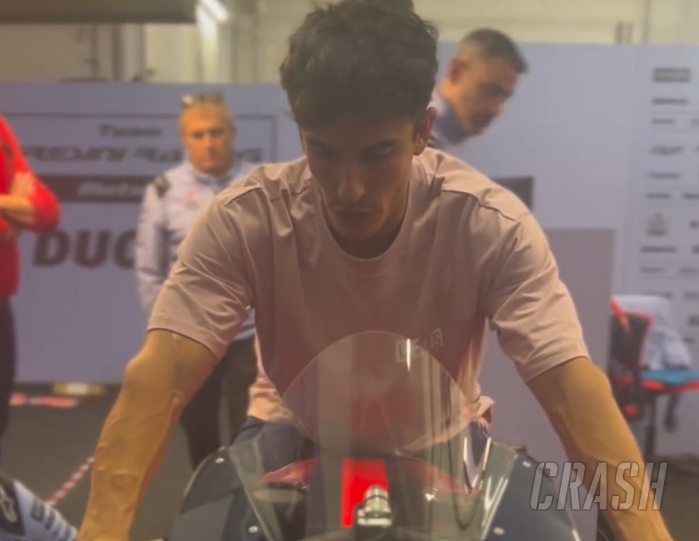 first look: marc marquez on a ducati
