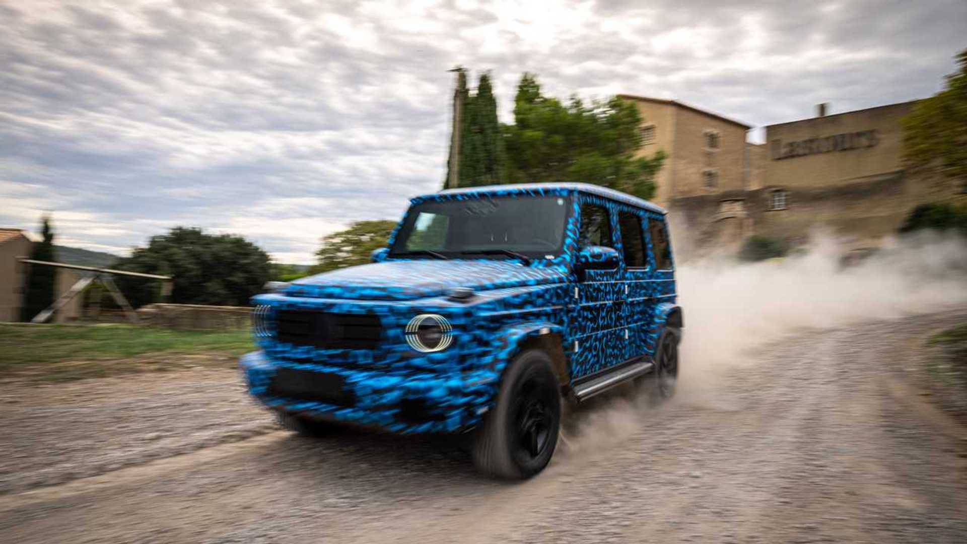 watch mercedes-benz's ceo pull tank turn in the electric g-class