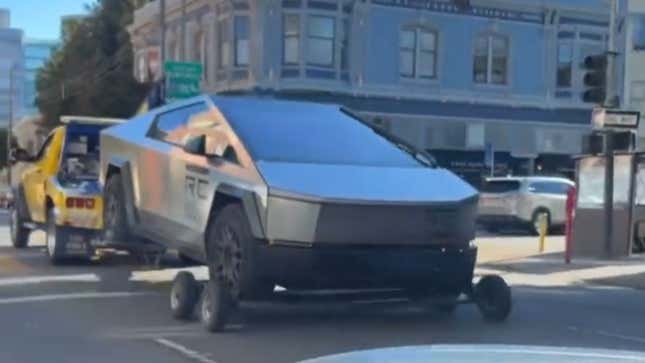 Image for article titled Even A Tesla Cybertruck Prototype Can't Mess With San Francisco Parking Enforcement